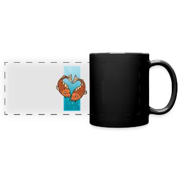 The Pisces-heart - Panorama-Tasse farbig - Schwarz - Vorne