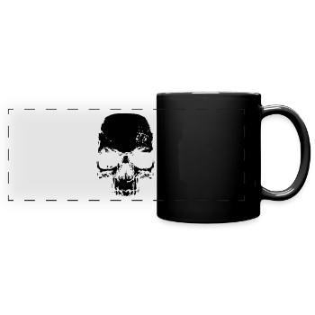 Skull - Panorama-Tasse farbig - Schwarz - Vorne