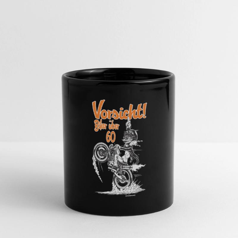 Tees Paradise Biker ueber 60 Biker Geschenk Shirt Panorama-Tasse farbig