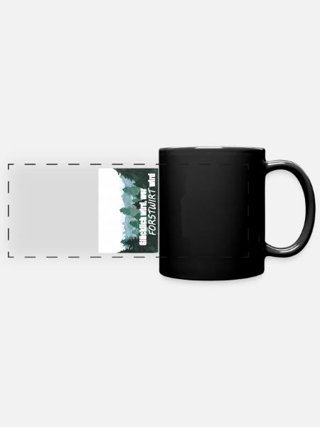 Forstwirt - Panorama-Tasse farbig - Schwarz