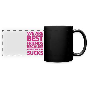 Best Friends - Panorama-Tasse farbig - Schwarz - Vorne