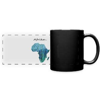 Afrika Art .. - Panorama-Tasse farbig - Schwarz - Vorne