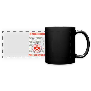 Kyokushin Full Contact T Shirt - Full Colour Panoramic Mug - black - Front