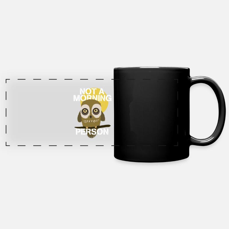 Not a morning person - Full Colour Panoramic Mug - black
