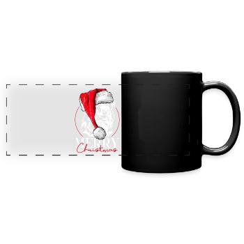 Père Noël berger australien joyeux Noël Wilsigns - Mug panoramique uni - noir - Devant