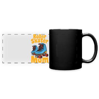 Roller Skate Mom - Full Colour Panoramic Mug - black - Front