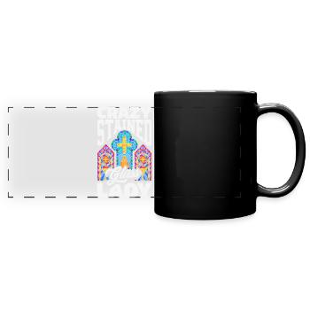 Art du vitrail Artiste du vitrail - Mug panoramique uni - noir - Devant