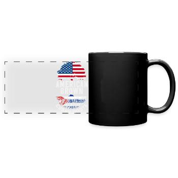 Cuba Pride & Home - Design du drapeau de Cuba - Mug panoramique uni - noir - Devant