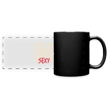 mécano super sexy - Mug panoramique uni - noir - Devant