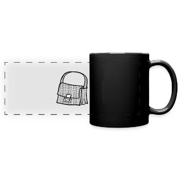 backpack suitcase backpack bag briefcase125 - Full Colour Panoramic Mug - black - Front