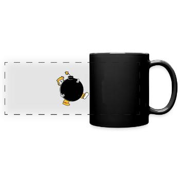 explosion de la bombe exploser tnt dynamite dangereux - Mug panoramique uni - noir - Devant