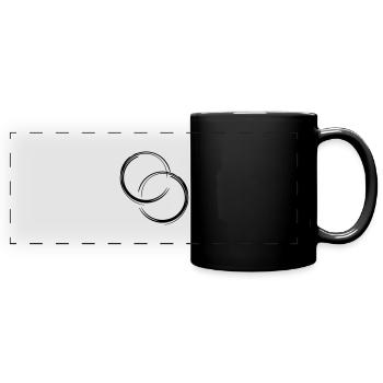Circles - Full Colour Panoramic Mug - black - Front