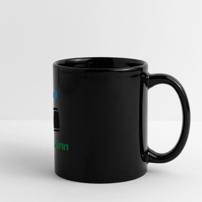 Blödmann Mann Idiot Geschenk provokant Spruch Idee Panorama-Tasse farbig