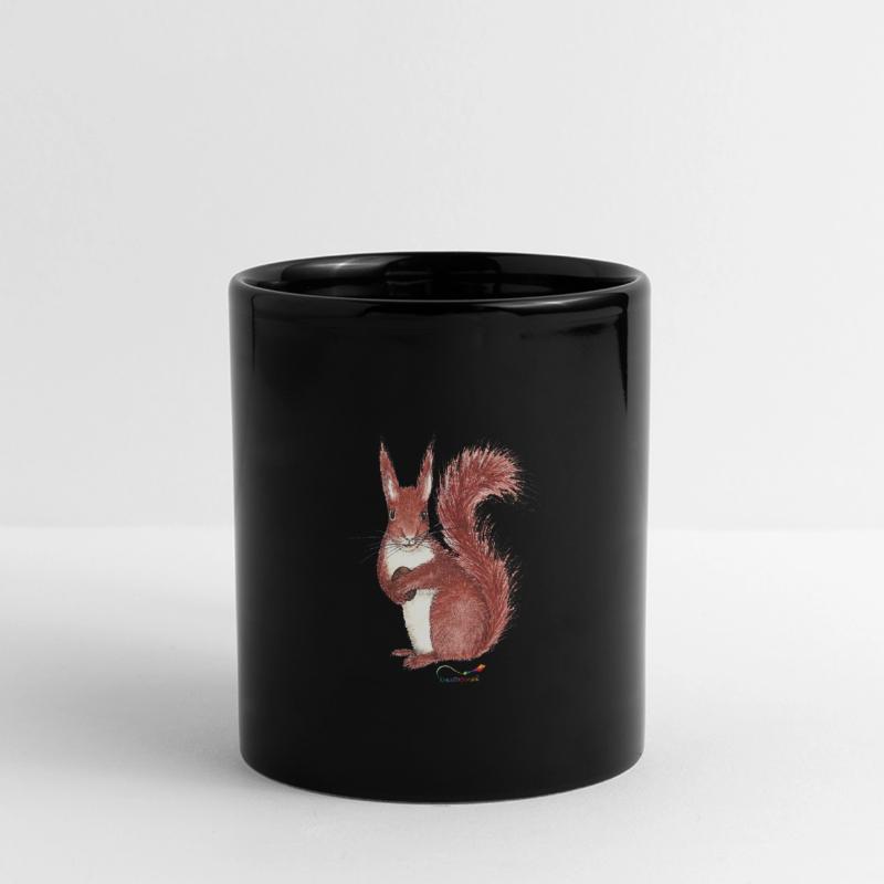 Eichhörnchen Panorama-Tasse farbig