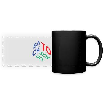 Back to School - Full Colour Panoramic Mug - black - Front