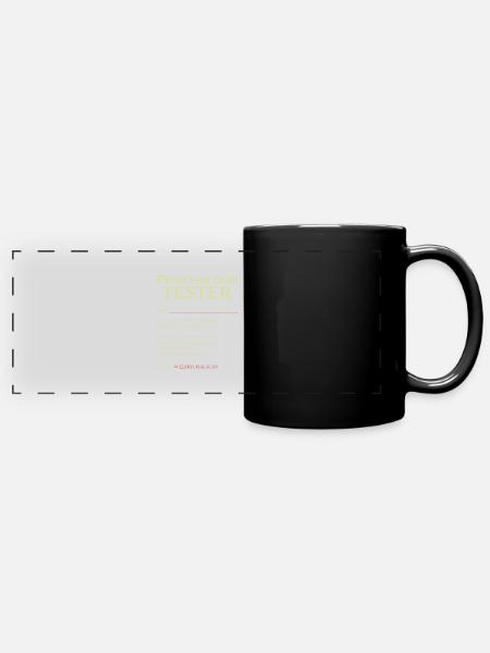T Shirt Pentester - Panorama-Tasse farbig - Schwarz