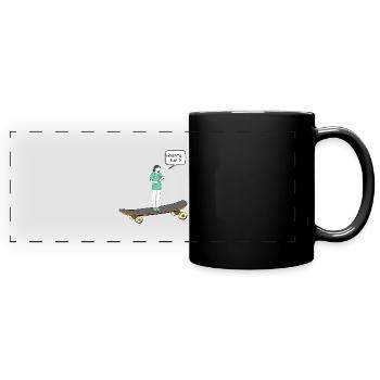 hospital flip - Panorama-Tasse farbig - Schwarz - Vorne