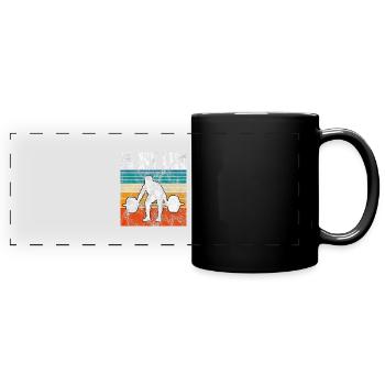 Bodybuilding is my life Bodybuilder GYM weight training - Full Colour Panoramic Mug - black - Front