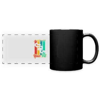 Schlangenbesitzer Schlangenliebhaber Schlangen - Panorama-Tasse farbig - Schwarz - Vorne