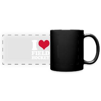 Feldhockey Spieler I Love Field Hockey - Panorama-Tasse farbig - Schwarz - Vorne