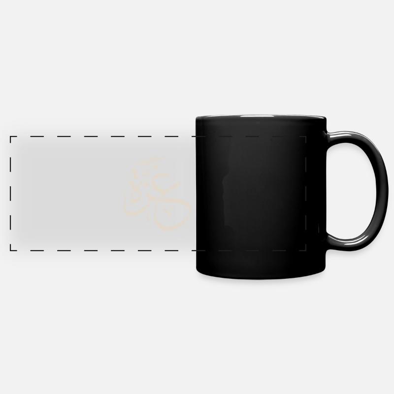 Gaza With arabic Calligraphy, freedom - Full Colour Panoramic Mug - black