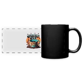 Carburant du matin - Mug panoramique uni - noir - Devant