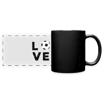 Football Love - Full Colour Panoramic Mug - black - Front