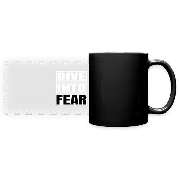 bungee jumping safety courage - Panorama-Tasse farbig - Schwarz - Vorne