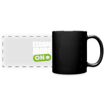 Escape Mode On Escape Game Breakout Challenge - Full Colour Panoramic Mug - black - Front