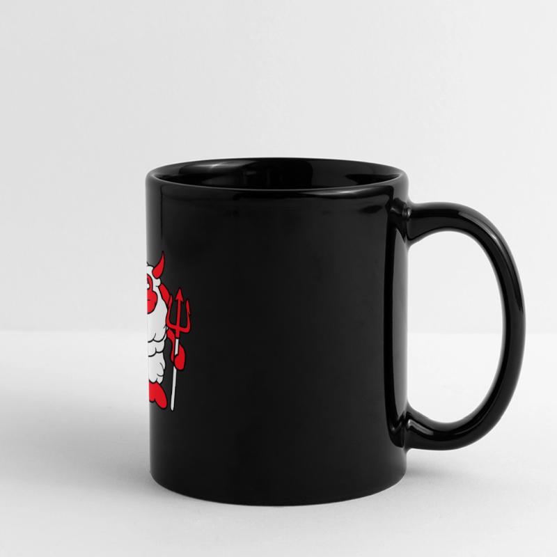 Sheep Devil Satan Hell Evil Trident Horns Cool Full Colour Panoramic Mug