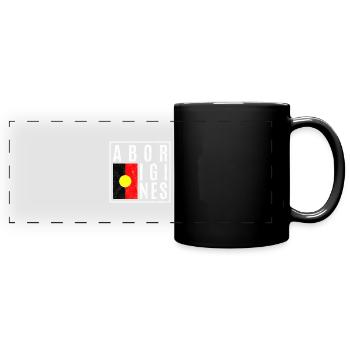 Aborigines - Panorama-Tasse farbig - Schwarz - Vorne