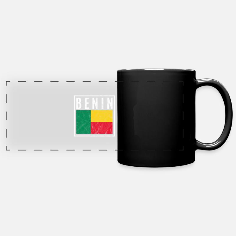 Bénin - Mug panoramique uni - noir