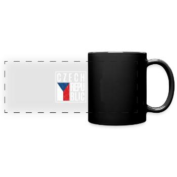 Tschechische Republik - Panorama-Tasse farbig - Schwarz - Vorne