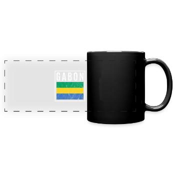 Gabon - Full Colour Panoramic Mug - black - Front