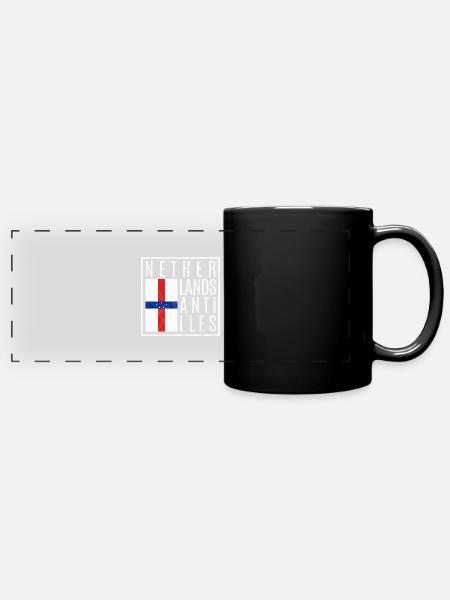 Niederländische Antillen - Panorama-Tasse farbig - Schwarz