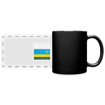 Ruanda - Panorama-Tasse farbig - Schwarz - Vorne
