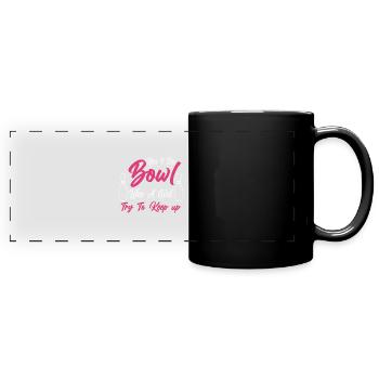 Bowling Skittles Bowler Bowling Club - Full Colour Panoramic Mug - black - Front