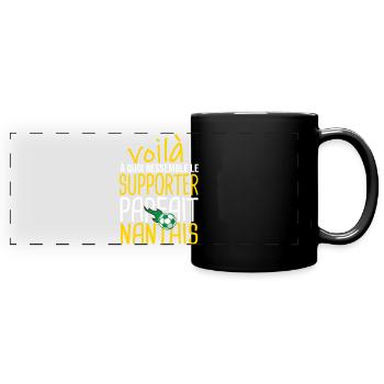 supporter Nantais cadeau football club nantes - Mug panoramique uni - noir - Devant