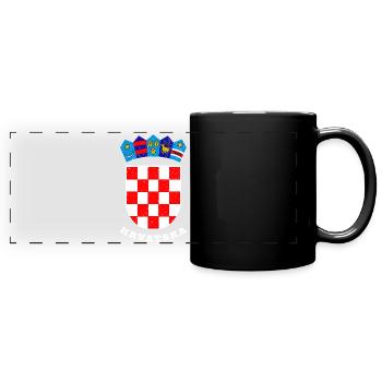 Croatie patriotique drapeau d’origine balkanique - Mug panoramique uni - noir - Devant