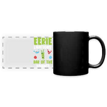 Unheimliche Getränke: Bar des verdammten Halloween - Panorama-Tasse farbig - Schwarz - Vorne