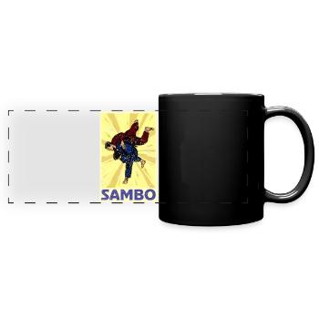 Sambo, Russie, Arts martiaux, Sport de l’URSS - Mug panoramique uni - noir - Devant