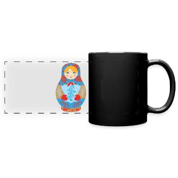 Matryochka cadeau poupée URSS Russie - Mug panoramique uni - noir - Devant