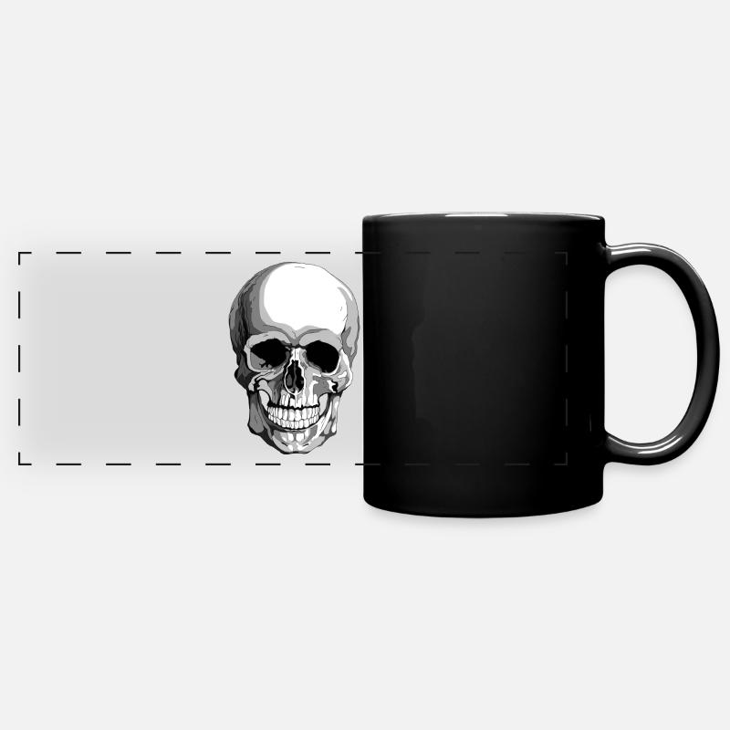 Crâne - Mug panoramique uni - noir