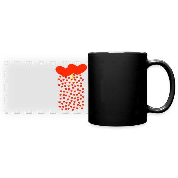 Lieber Sturm - Panorama-Tasse farbig - Schwarz - Vorne