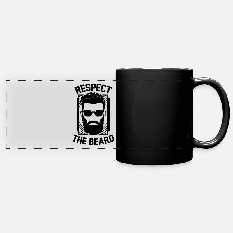 Respecter Le roi barbe respecte Barde - Mug panoramique uni - noir