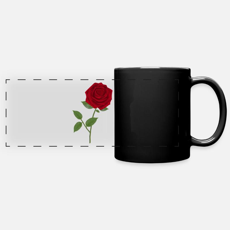 Roses - Mug panoramique uni - noir