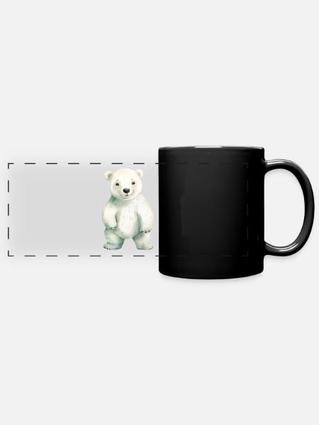 Eisbär Eisbär Klassenmaskottchen - Panorama-Tasse farbig - Schwarz
