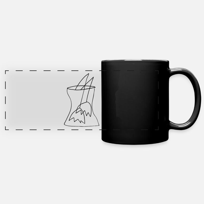 Sad Flowers - Full Colour Panoramic Mug - black