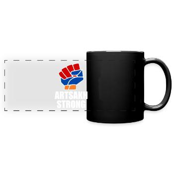 Artsakh strong - Panorama-Tasse farbig - Schwarz - Vorne