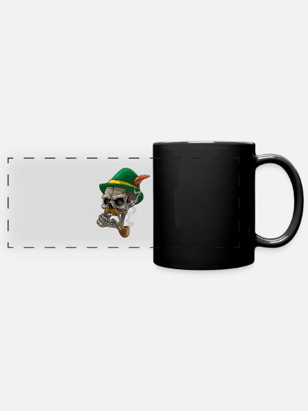 Lausbua Lausbub Lederhosen Trachten - Panorama-Tasse farbig - Schwarz